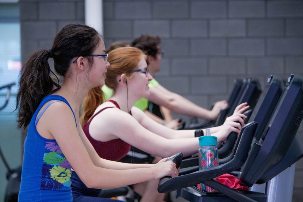 Gym treadmill music listener fitness industry